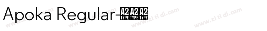 Apoka Regular字体转换